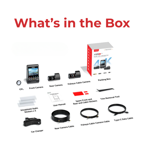 VIOFO A329S 4K+2K+2K 3-Channel 60FPS Wi-Fi 6 Dash Cam