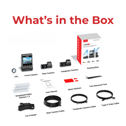 VIOFO A329T 4K+2K+2K 3-Channel 60FPS Wi-Fi 6 Dash Cam