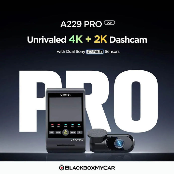 VIOFO A229 Pro Duo 4K UHD 2-Channel Dash Cam | VIOFO | Dash Cams | BlackboxMyCar