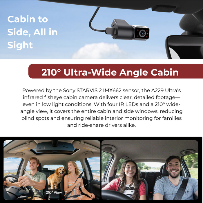 VIOFO A229 Ultra 4K+4K+1080p 3-Channel 30FPS UHD Dash Cam