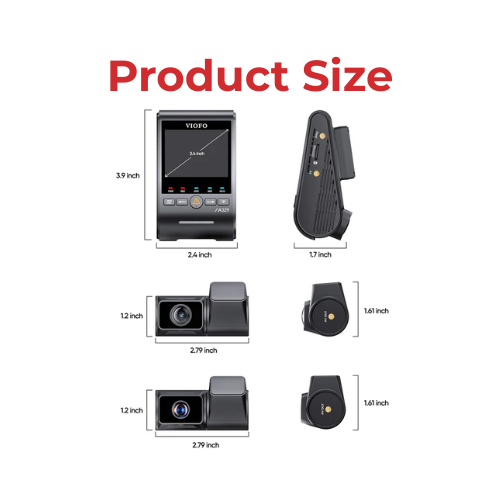 VIOFO A329T 4K+2K+2K 3-Channel 60FPS Wi-Fi 6 Dash Cam