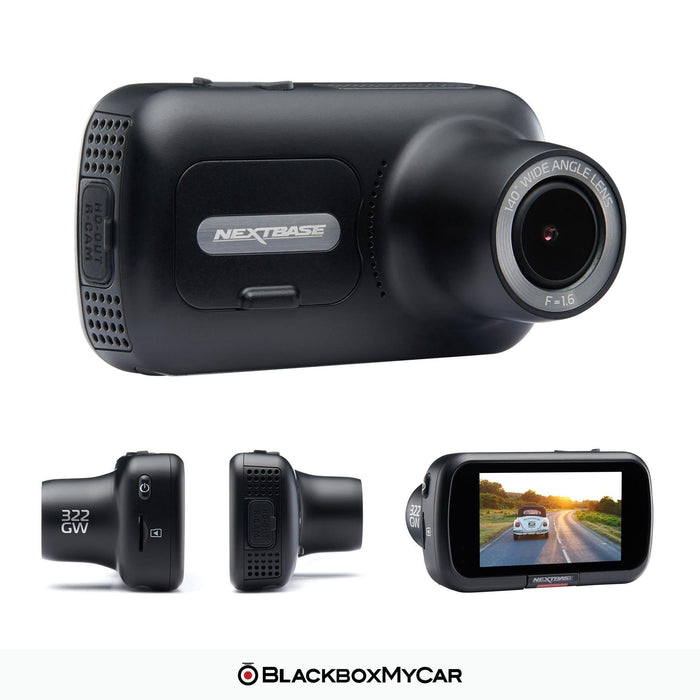 [CLEARANCE] Nextbase 322GW Full HD Smart Dash Cam - Dash Cams - {{ collection.title }} - 1-Channel, 1080p Full HD @ 60 FPS, 128GB, 12V Plug-and-Play, Adhesive Mount, App Compatible, Bluetooth, Cloud, Dash Cams, Desktop Viewer, Display Screen, G-Sensor, GPS, Loop Recording, Mobile App, Mobile App Viewer, Night Vision, Parking Mode, sale, Security, Super Capacitor, Wi-Fi - BlackboxMyCar