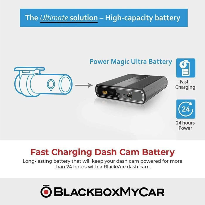 [REFURBISHED] BlackVue Power Magic Ultra Battery Pack (B-124X) - Dash Cam Accessories - [REFURBISHED] BlackVue Power Magic Ultra Battery Pack (B-124X) - 12V Plug-and-Play, App Compatible, Battery, Bluetooth, Hardwire Install, South Korea - BlackboxMyCar