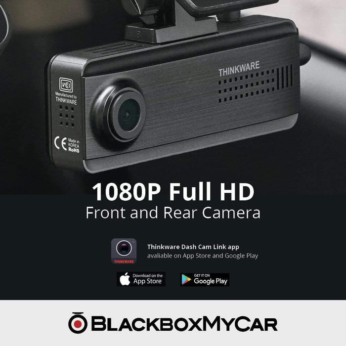 [OPEN BOX] Thinkware F200 PRO Dual-Channel Full HD WiFi Dash Cam - Dash Cams - {{ collection.title }} - 1080p Full HD @ 30 FPS, 128GB, 16GB, 2-Channel, ADAS, Adhesive Mount, App Compatible, Camera Alerts, Dash Cams, Desktop Viewer, G-Sensor, GPS, Hardwire Install, Loop Recording, Mobile App, Mobile App Viewer, Night Vision, Parking Mode, Rear Camera, South Korea, Super Capacitor, Voice Alerts, Wi-Fi - BlackboxMyCar