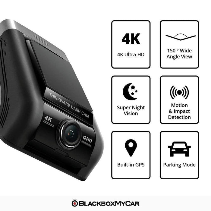 Thinkware U1000 4K UHD Dual-Channel Dash Cam - Dash Cams - {{ collection.title }} - 128GB, 12V Plug-and-Play, 2-Channel, 4K UHD @ 30 FPS, ADAS, Adhesive Mount, App Compatible, Cloud, CPL Filter, Dash Cams, Desktop Viewer, G-Sensor, GPS, Hardwire Install, Loop Recording, Mobile App, Mobile App Viewer, Night Vision, OBD Plug-and-Play, Parking Mode, Rear Camera, sale, Security, South Korea, Super Capacitor, Wi-Fi - BlackboxMyCar