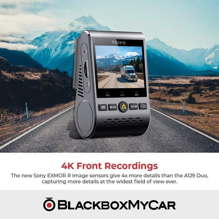 [WAREHOUSE DEAL] VIOFO A129 Pro 4K 1-Channel Dash Cam with GPS - Dash Cams - [WAREHOUSE DEAL] VIOFO A129 Pro 4K 1-Channel Dash Cam with GPS - 1-Channel, 4K UHD @ 30 FPS, Adhesive Mount, China, Display Screen, G-Sensor, GPS, Loop Recording, Mobile App Viewer, Night Vision, Parking Mode, Super Capacitor, Wi-Fi - BlackboxMyCar