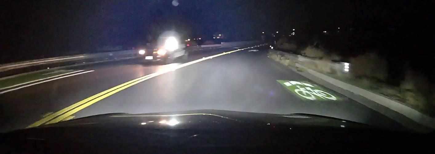 Caught on a Dash Cam: Police Blinds Civilian with Dangerous High Beams | Caught on a Dash Cam: Police Blinds Civilian with Dangerous High