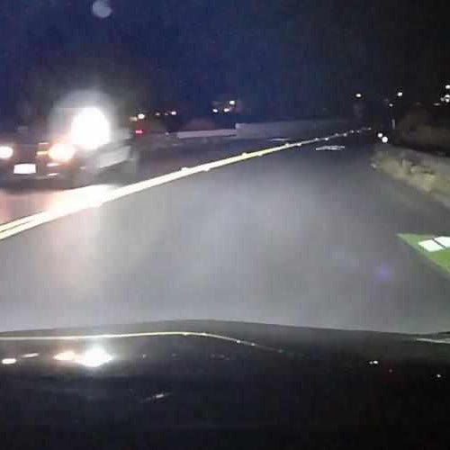 Caught on a Dash Cam: Police Blinds Civilian with Dangerous High Beams | Caught on a Dash Cam: Police Blinds Civilian with Dangerous High