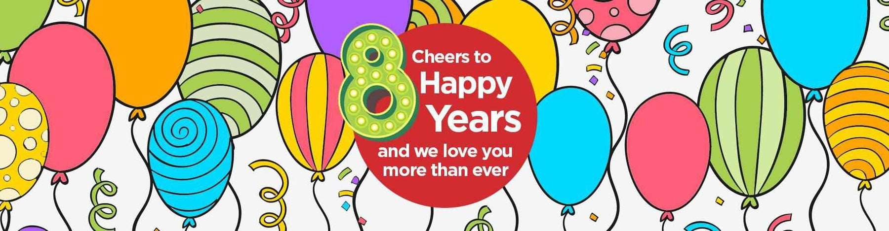 Cheers to 8 Happy Years | Cheers to 8 Happy Years | BlackboxMyCar