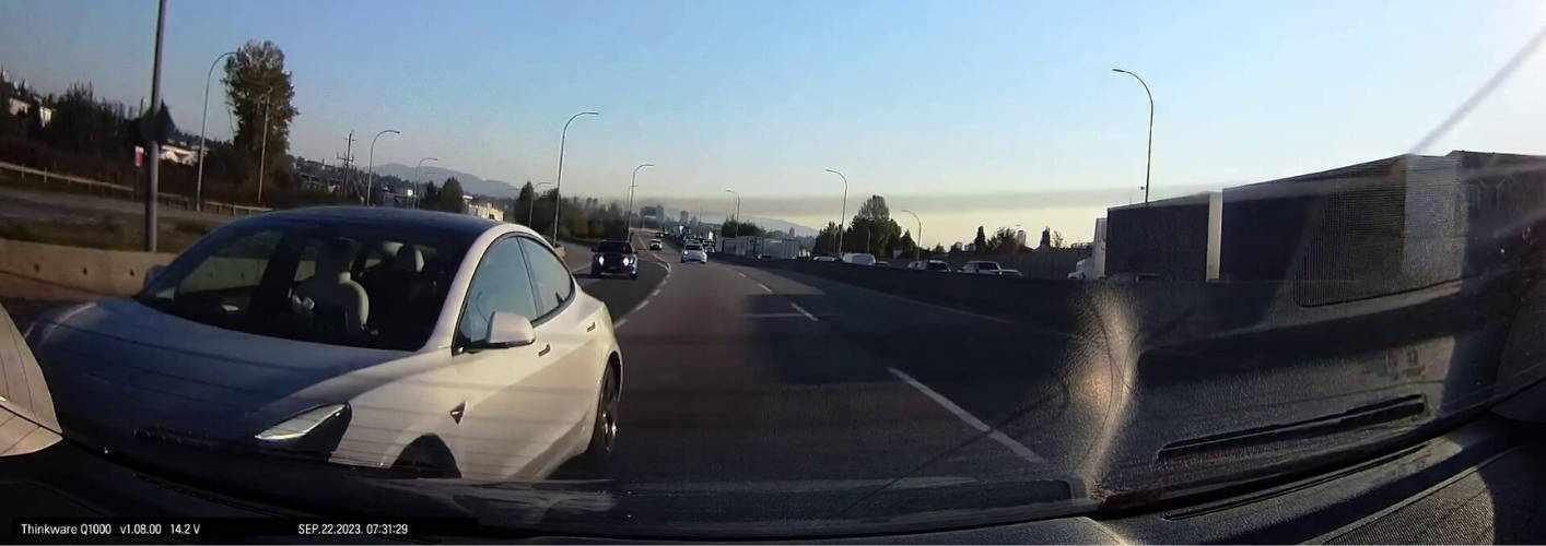 Highway Havoc: When Tesla Met Honda, Leaving $5000 Worth of Damages. Off Hwy 91, Richmond, BC | Highway Havoc: When Tesla Met Honda, Leaving