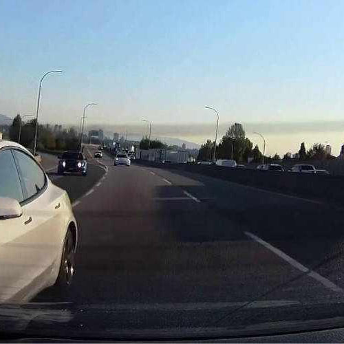 Highway Havoc: When Tesla Met Honda, Leaving $5000 Worth of Damages. Off Hwy 91, Richmond, BC | Highway Havoc: When Tesla Met Honda, Leaving