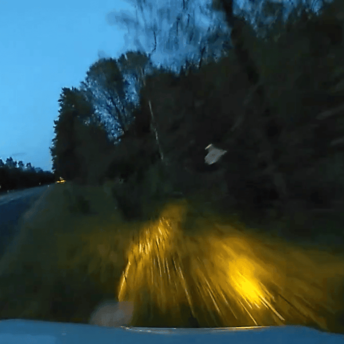 KATU image from I-84 semi hit-and-run dash cam report