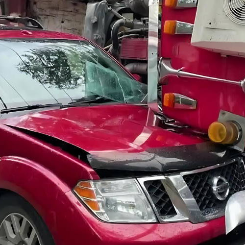 Truck Topples onto Maple Ridge Man's Vehicle in Terrifying Dash Cam Footage - - BlackboxMyCar