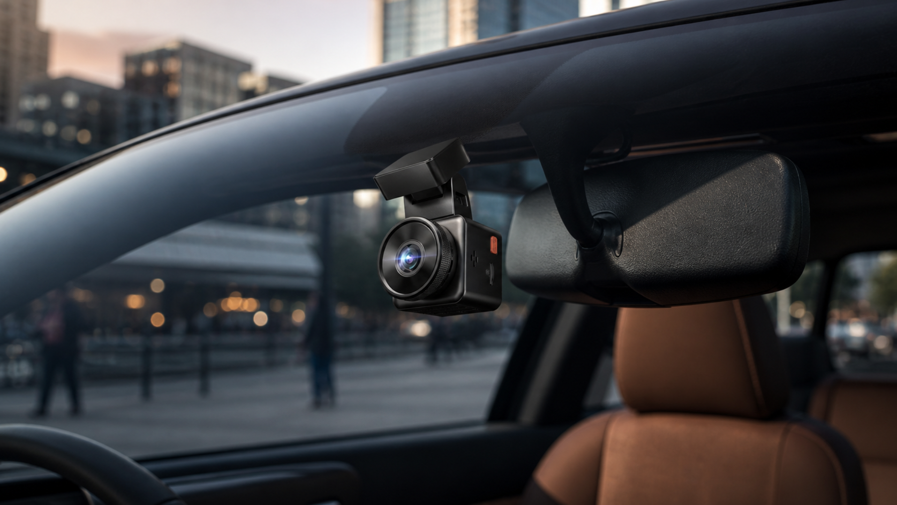 Vehicle protected by a dash cam during a busy event weekend