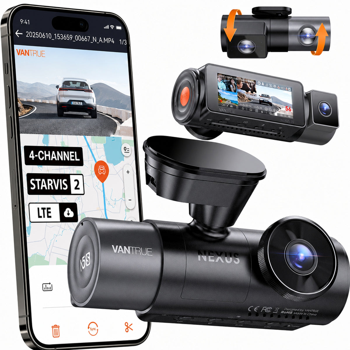 Vantrue N5S four-channel dash cam