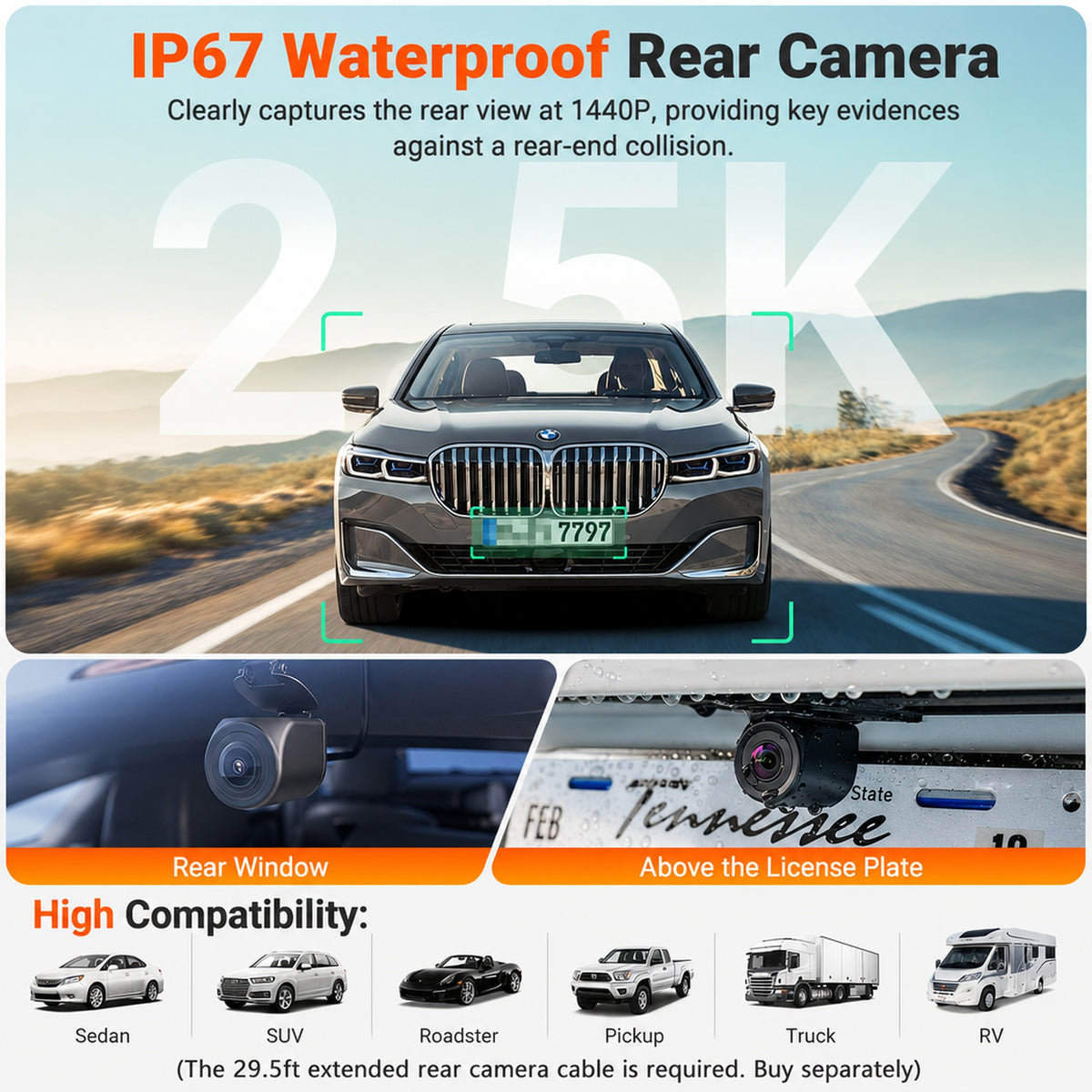 Vantrue Nexus 4S (N4S) 3-Channel 2K QHD Dash Cam with Sony STARVIS 2