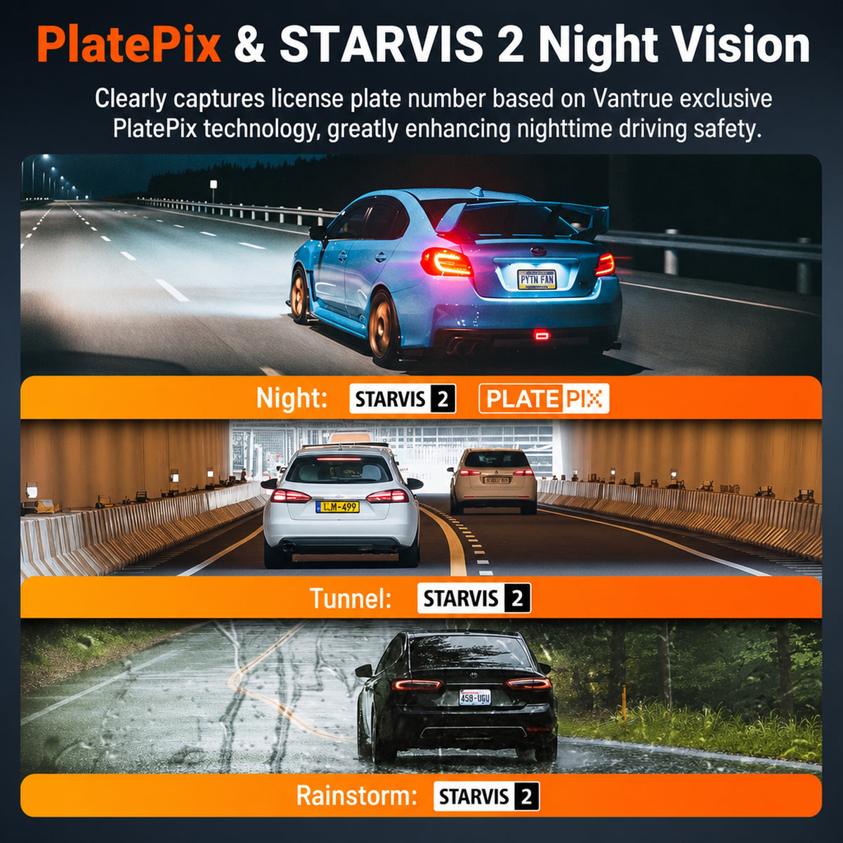 Vantrue Nexus 4S (N4S) 3-Channel 2K QHD Dash Cam with Sony STARVIS 2
