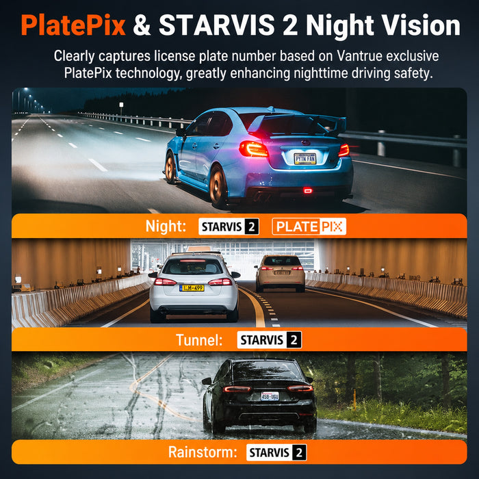 Vantrue Nexus 4S (N4S) 3-Channel 2K QHD Dash Cam with Sony STARVIS 2