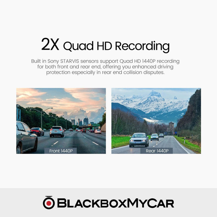 VIOFO A229 2K QHD 1-Channel Dash Cam with GPS - Dash Cams - {{ collection.title }} - 1-Channel, 12V Plug-and-Play, 256GB, 2K QHD @ 30 FPS, Adhesive Mount, App Compatible, Camera Alerts, China, Dash Cams, Display Screen, G-Sensor, GPS, Hardwire Install, Loop Recording, Mobile App, Mobile App Viewer, Night Vision, Parking Mode, Pre-Order, Rear Camera, Security, Super Capacitor, Voice Alerts, Wi-Fi - BlackboxMyCar
