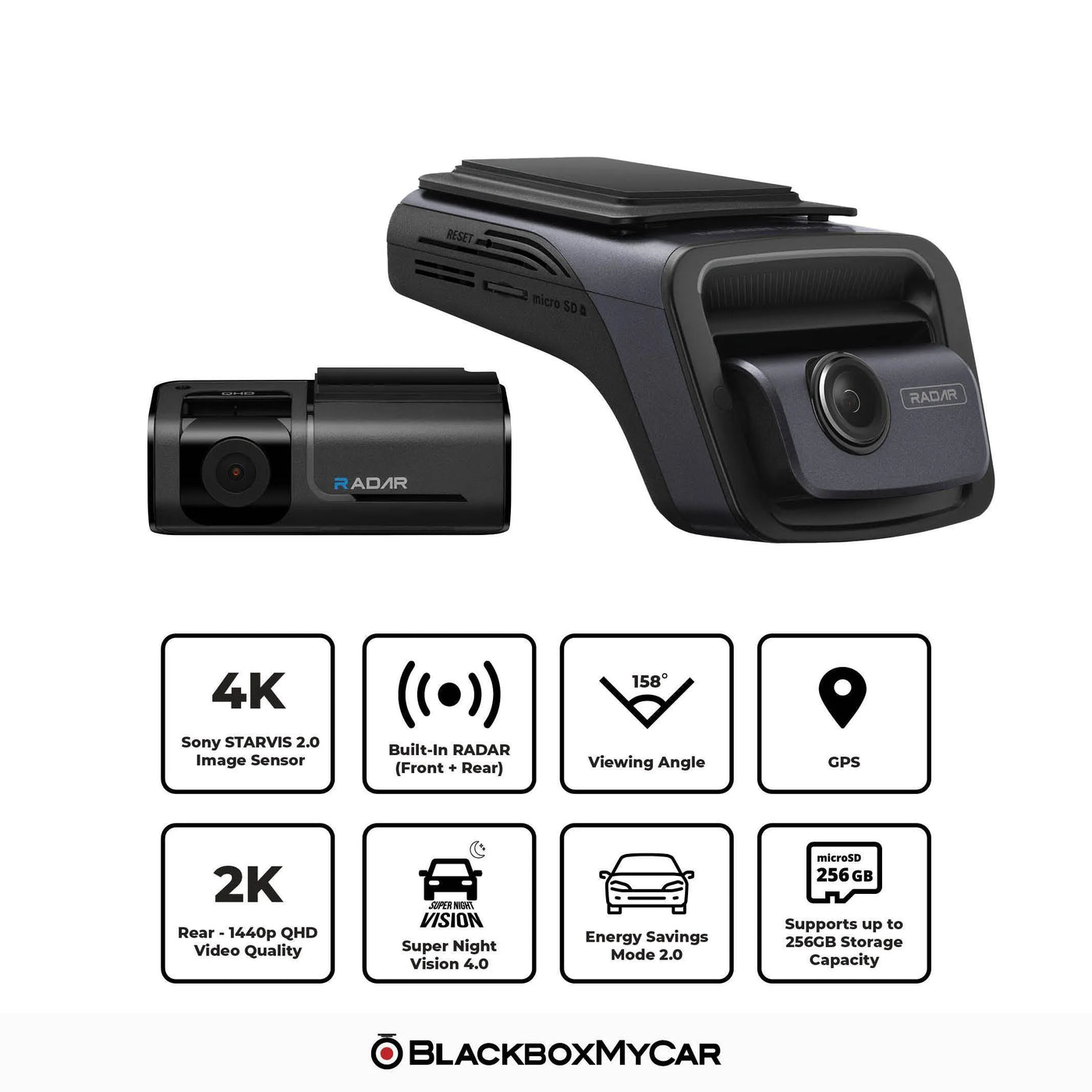 Thinkware U3000 4K UHD Front and Rear Cloud Dash Cam | BlackboxMyCar