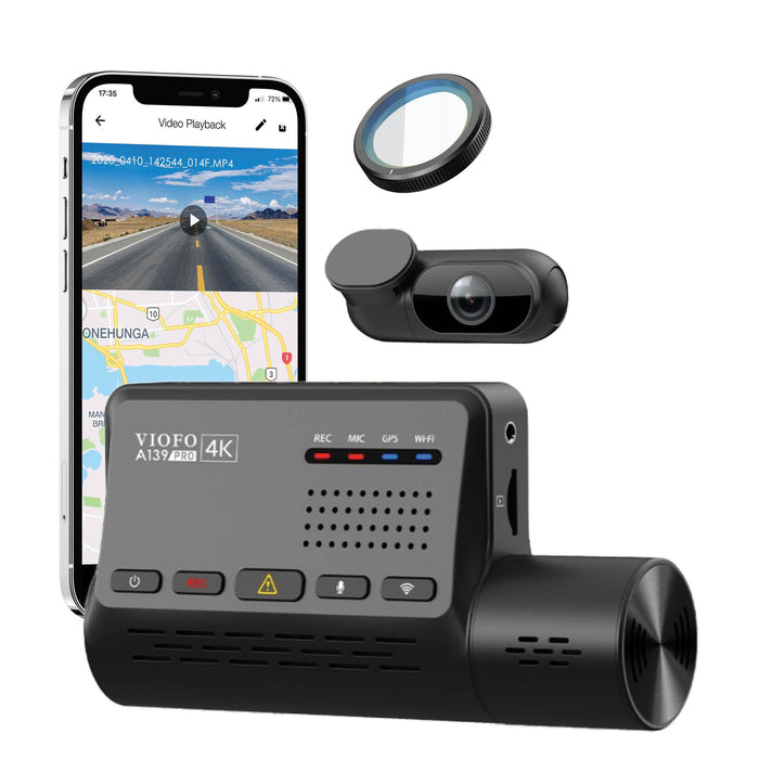 VIOFO A139 Pro 4K 2-Channel Dash Cam with GPS