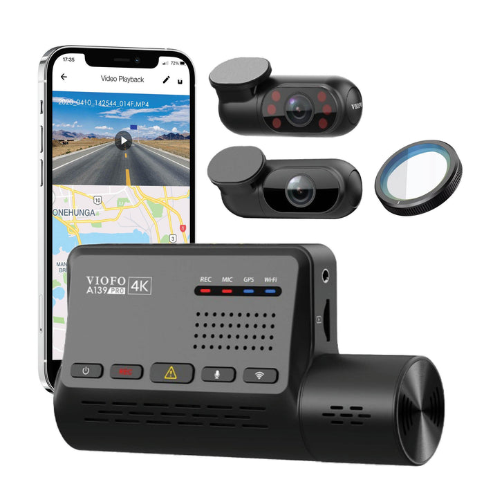 VIOFO A139 Pro 4K 3-Channel Dash Cam with GPS — BlackboxMyCar