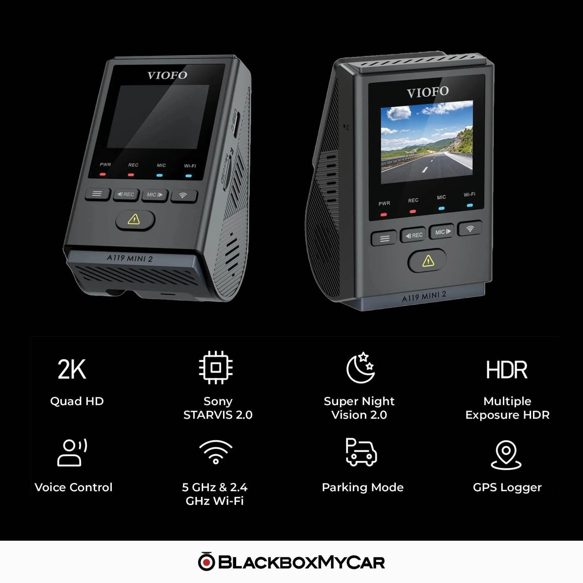 VIOFO A119 Mini 2 2K QHD Dash Cam | VIOFO | Dash Cams | BlackboxMyCar