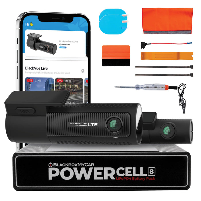 [Signature Bundle] BlackVue DR770X-2CH LTE  + BlackboxMyCar PowerCell 8 Battery Pack + Bonus 2-Year Warranty