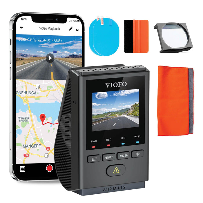[New Driver Bundle] VIOFO A119 Mini 2 + Bonus 2-Year Extended Warranty - Dash Cam Bundles - {{ collection.title }} - 1-Channel, 12V Plug-and-Play, 2K QHD @ 60 FPS, ADAS, Adhesive Mount, App Compatible, Bluetooth, China, Cloud, Dash Cam Bundles, G-Sensor, GPS, Hardwire Install, Loop Recording, Mobile App Viewer, Night Vision, Parking Mode, sale, Super Capacitor, Wi-Fi - BlackboxMyCar