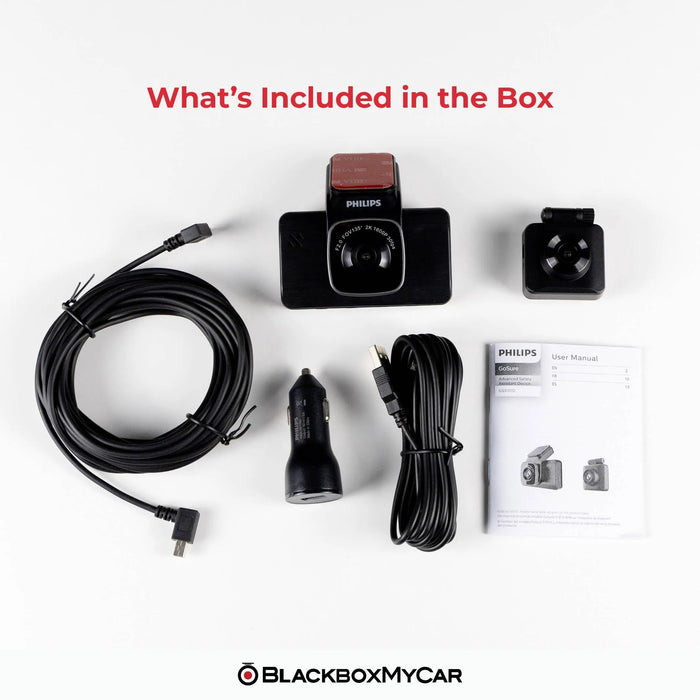 Philips GoSure GS5101D 2K QHD Dual-Channel Dash Cam | Philips | Dash Cams | BlackboxMyCar