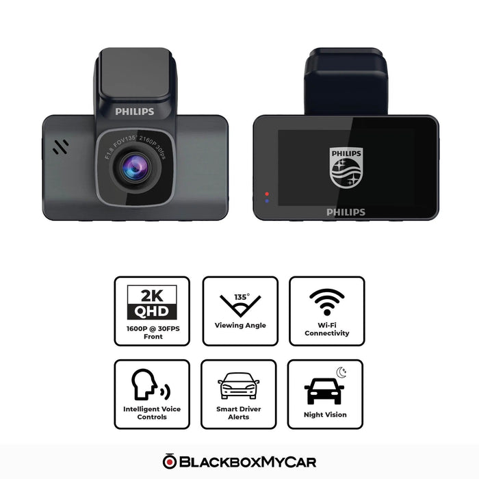 Philips GoSure GS5101 2K QHD Single-Channel Dash Cam | Philips | Dash Cams | BlackboxMyCar