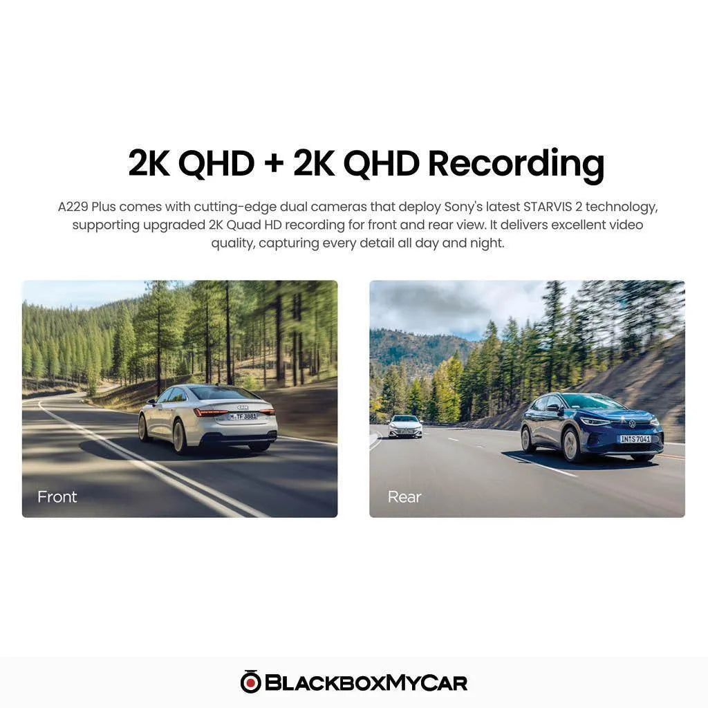 VIOFO A229 Plus Duo 2K QHD 2-Channel Dash Cam | VIOFO | Dash Cams | BlackboxMyCar