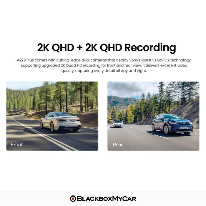 VIOFO 2K + 2K 5GHz Wi-Fi GPS Dual Dash Camera (A229 Duo) - OCD Tronic