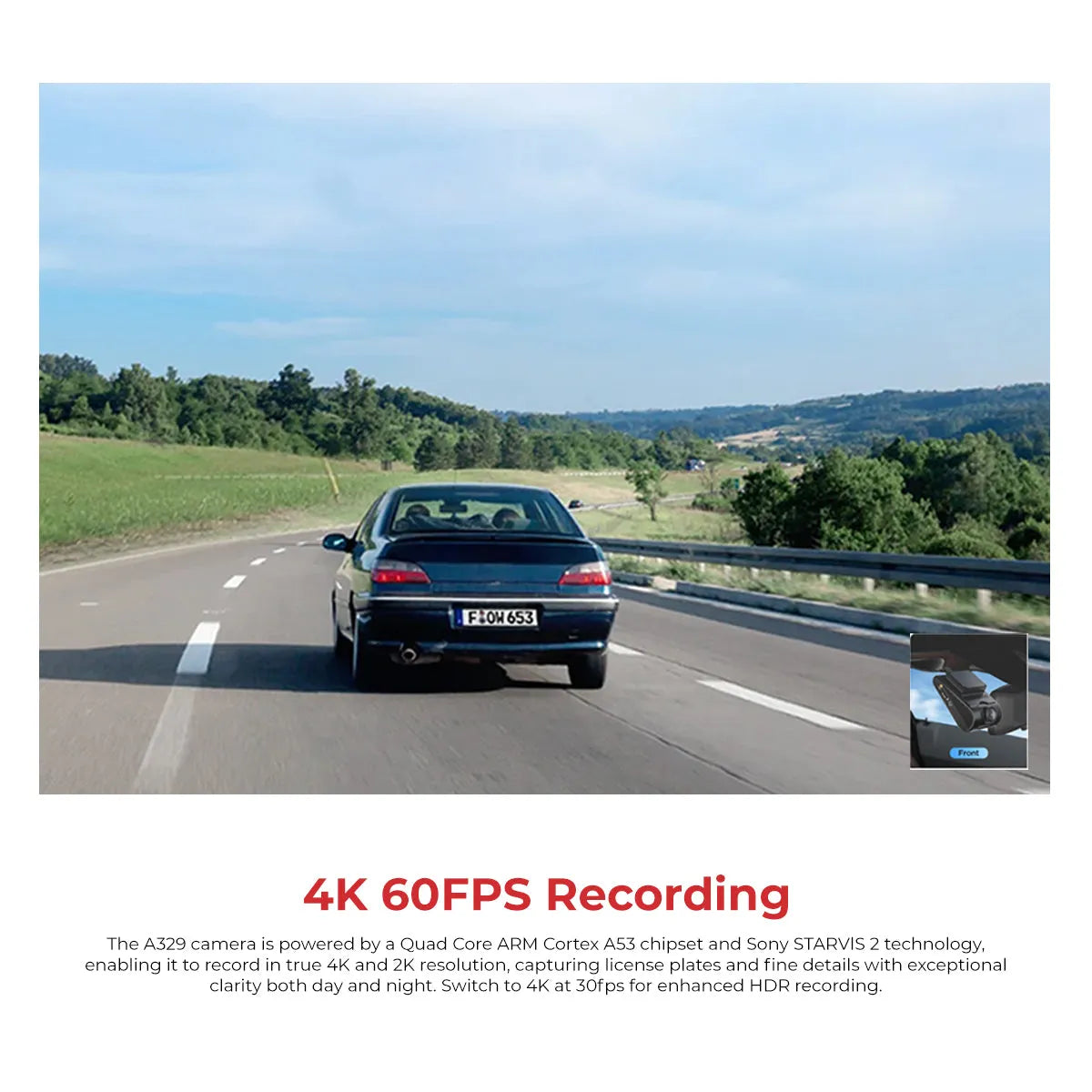 [CLEARANCE] VIOFO A329 4K UHD 1-Channel 60FPS Wi-Fi 6 Dash Cam