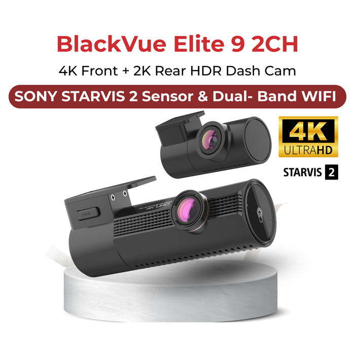 BlackVue Elite 9 2CH 4K 30FPS + 2K 30FPS HDR Dash Cam