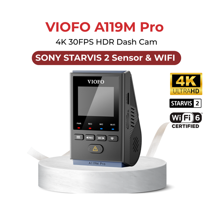 VIOFO A119M Pro 1CH 4K 30FPS HDR Dash Cam