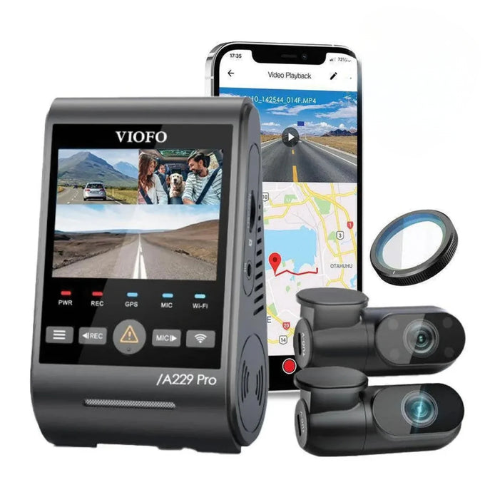 VIOFO A229 Pro 4K UHD 3-Channel Dash Cam