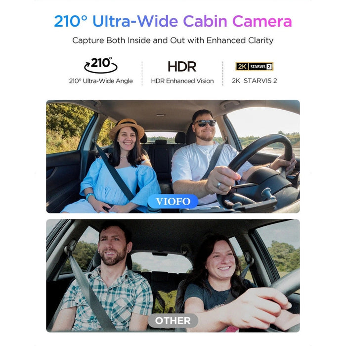 VIOFO A329S 3CH 4K Front + 2K Rear + 2K Interior Sony STARVIS 2 Dash Cam
