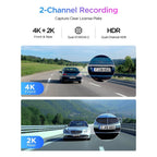 VIOFO A329S 2CH 4K UHD 60FPS Front + 2K Rear Sony STARVIS 2 Dash Cam