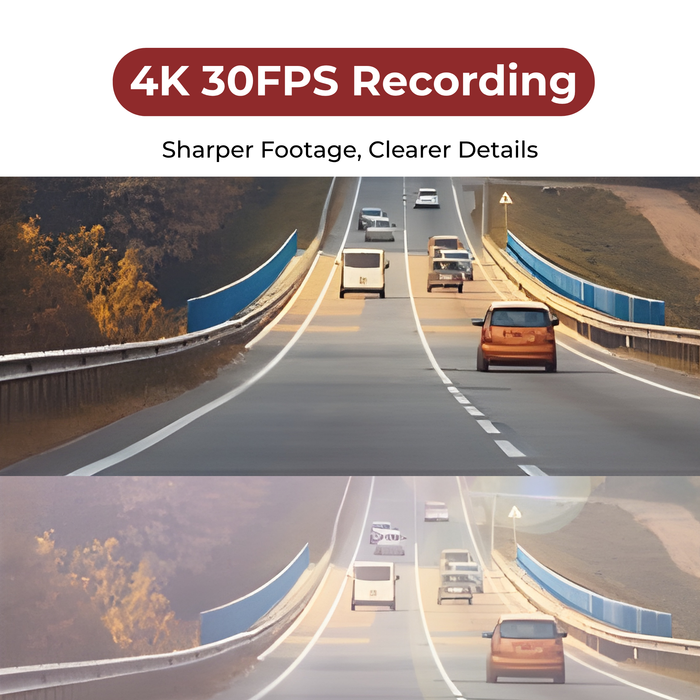 Thinkware U3000 Pro 2CH 4K 30FPS + 2K 30FPS HDR Dash Cam with OBD-II Cable