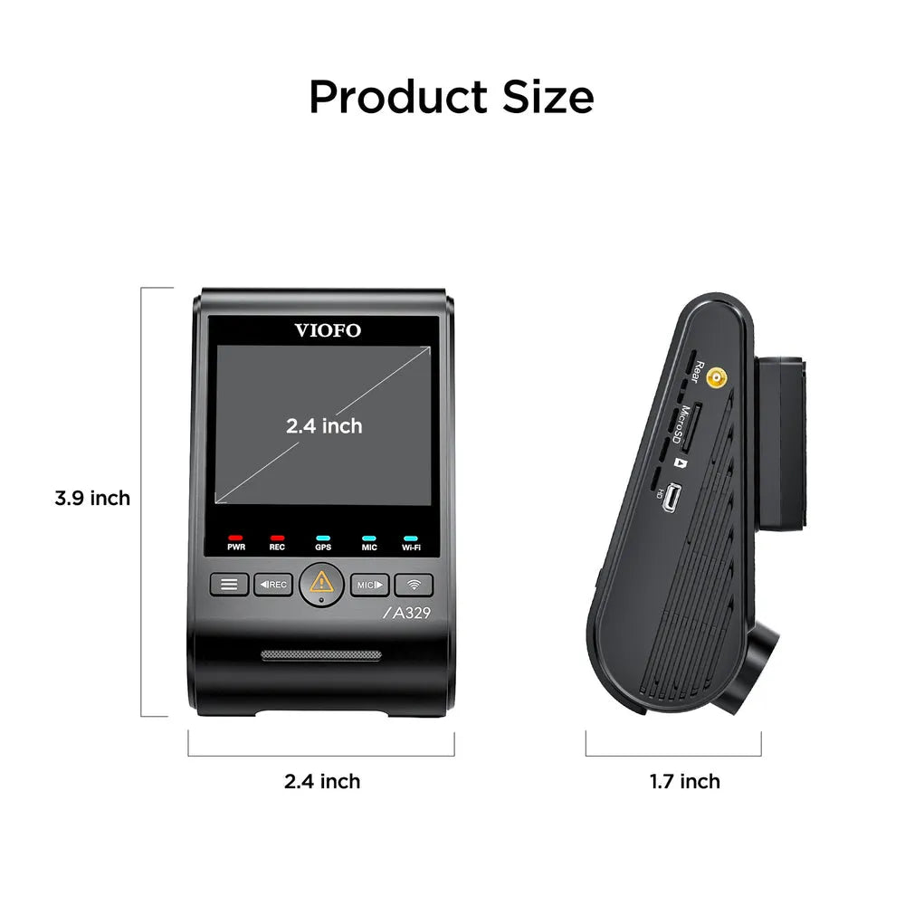 [CLEARANCE] VIOFO A329 4K UHD 1-Channel 60FPS Wi-Fi 6 Dash Cam