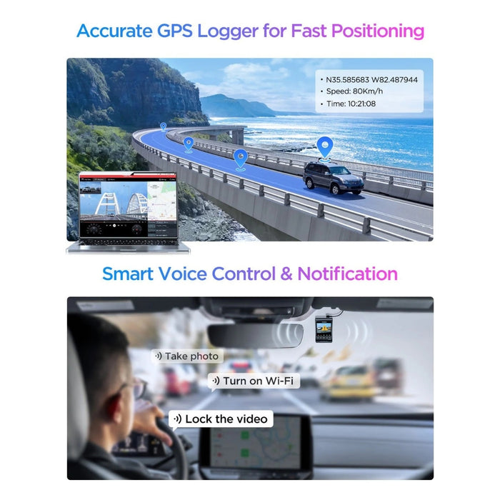 VIOFO A329S 3CH 4K Front + 2K Rear + 2K Interior Sony STARVIS 2 Dash Cam