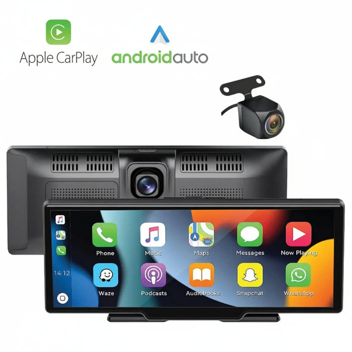 BlackboxMyCar S-Drive 10" Kabelloses CarPlay- und Android Auto-Display mit Dashcam 