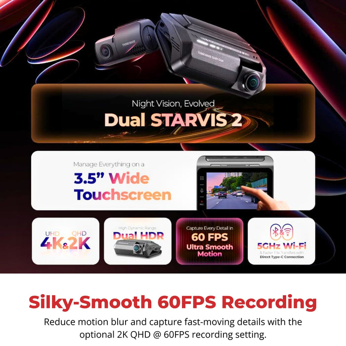 BlackVue Elite 10 2CH 4K UHD Sony STARVIS 2 Cloud Dashcam 