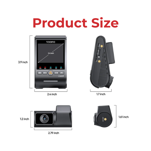 VIOFO A329S 4K+2K 2-Channel 60FPS Wi-Fi 6 Dash Cam