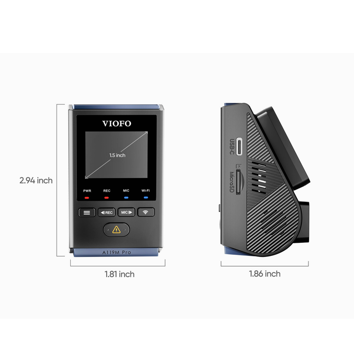VIOFO A119M Pro 1CH 4K 30FPS HDR Dash Cam