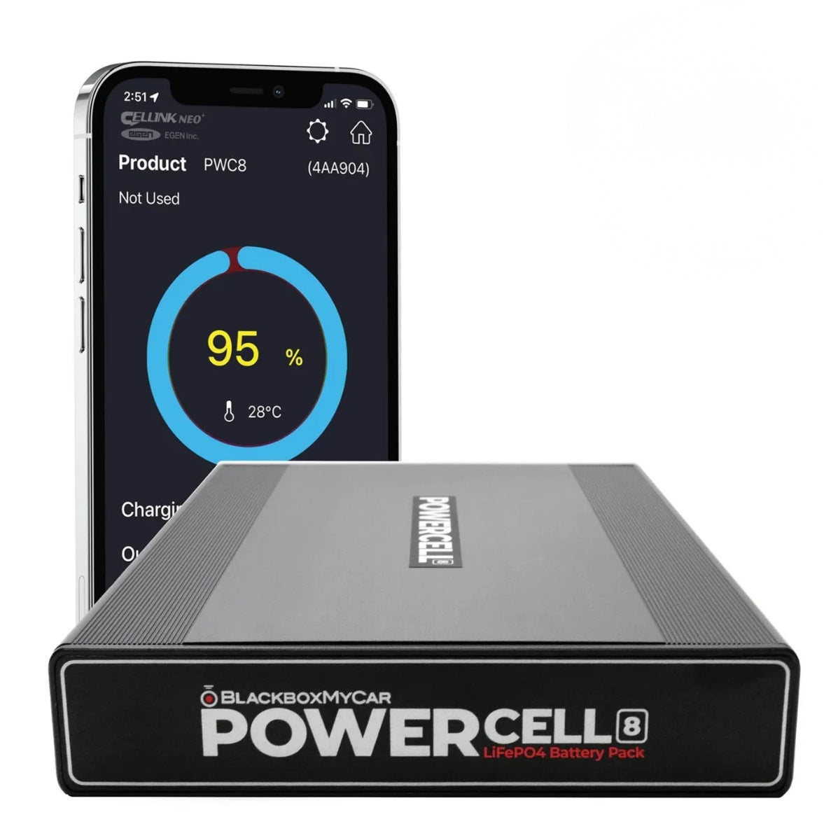 BlackboxMyCar PowerCell 8 LiFePO4 Bluetooth Dash Cam Battery Pack