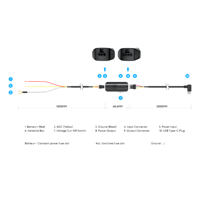 VIOFO Type-C ACC HK6 Hardwire Kit (For A329S Series)
