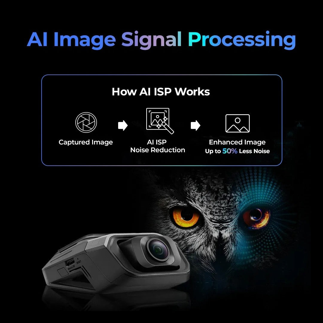 Thinkware ARC 800 AI image processing and noise reduction