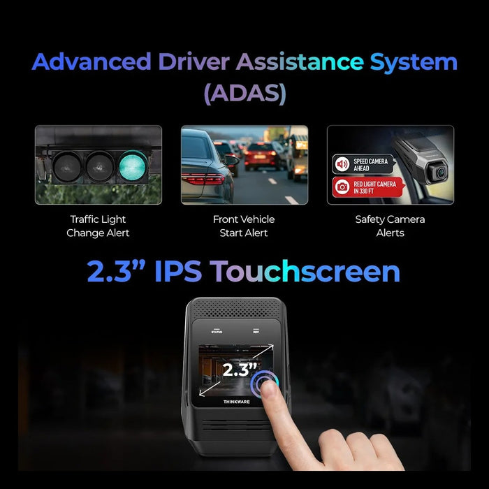 Thinkware ARC 800 driver alerts and 2.3-inch IPS touchscreen